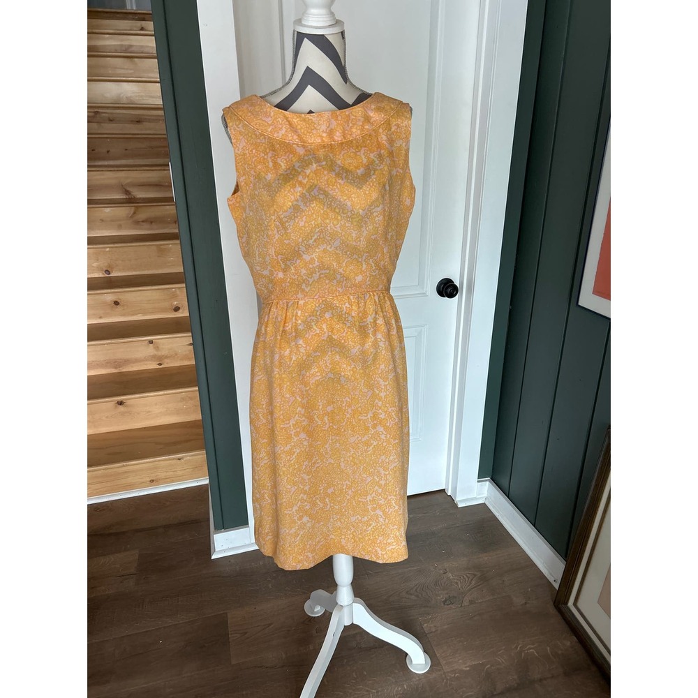 Vintage Orange and White Sundress 1970’s Size 10